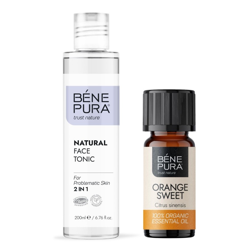 Tónico Facial para Pieles Problemáticas y Bio Aceite esencial de Naranja Dulce - GMC
