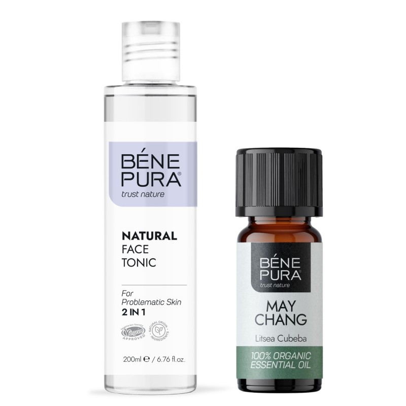 Tónico Facial para Pieles Problemáticas y Bio Aceite esencial de Litsea Cubeba - GMC