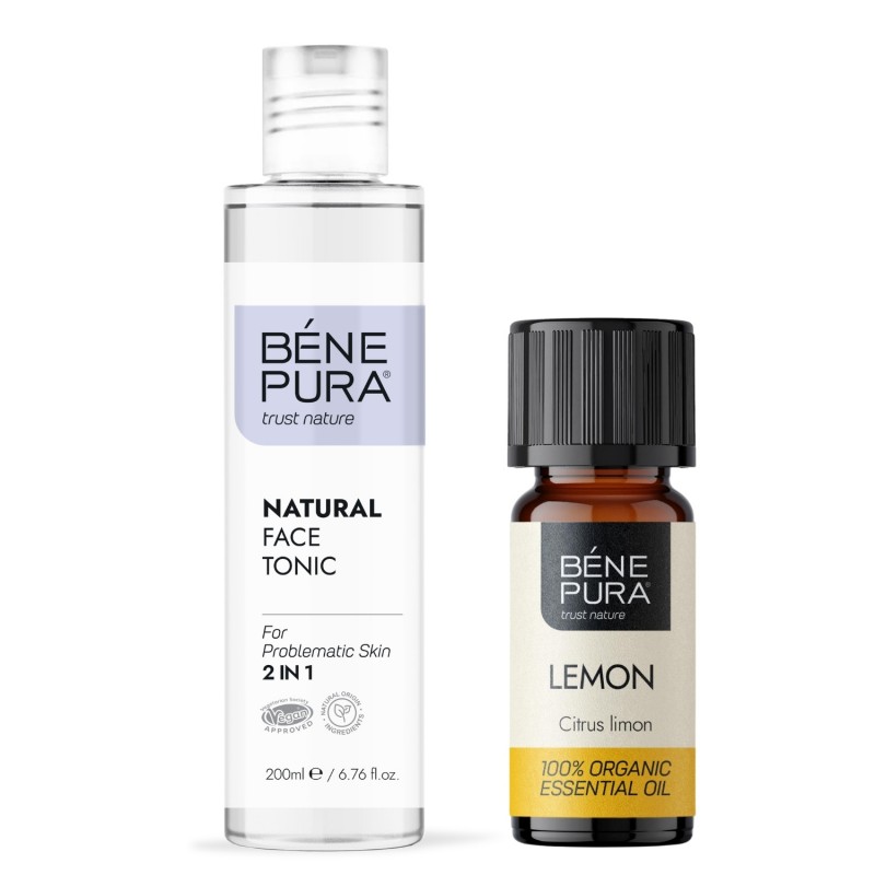 Tónico Facial para Pieles Problemáticas y Bio Aceite esencial de Limon - GMC