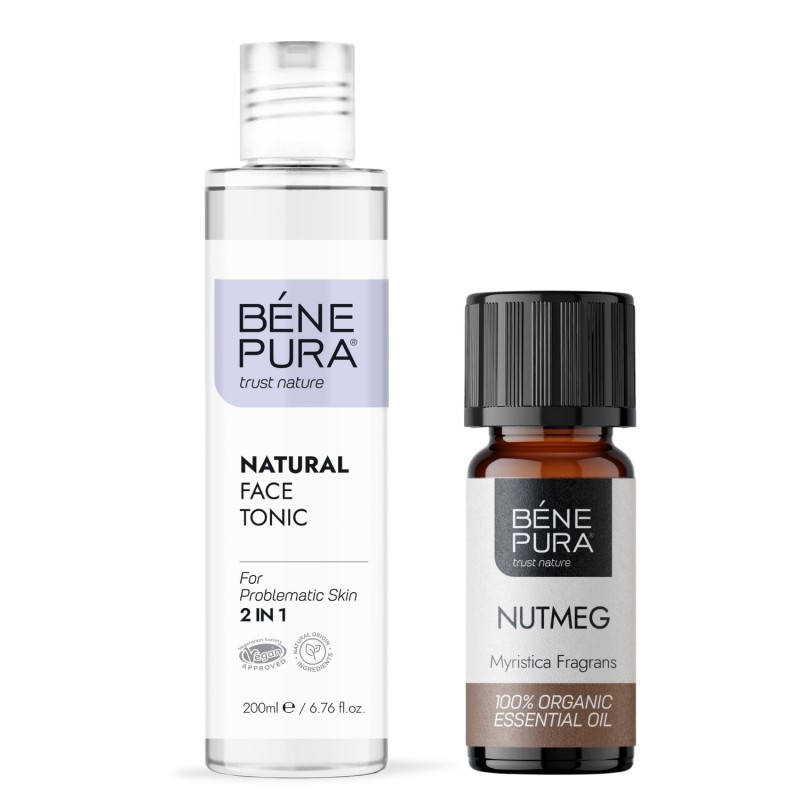 Tónico Facial para Pieles Problemáticas y Bio Aceite esencial de Nuez Moscada - GMC