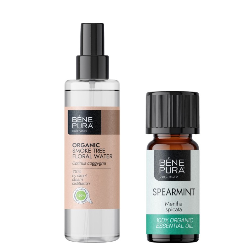 Bio Agua floral de Árbol de Humo y Bio Aceite esencial de Menta verde - GMC