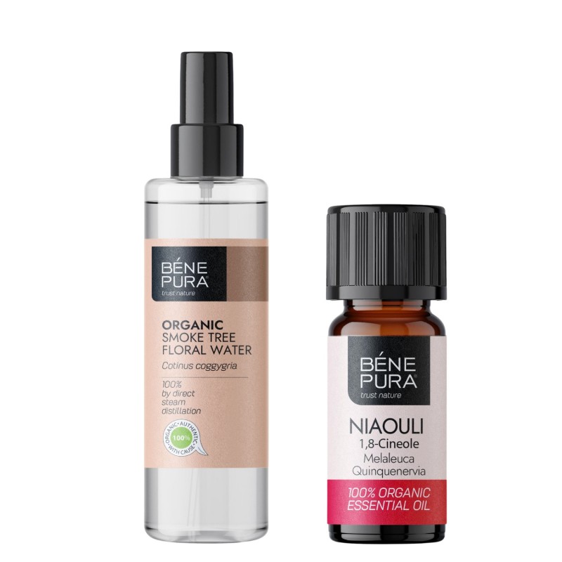 Bio Agua floral de Árbol de Humo y Bio Aceite esencial de Niaouli - GMC