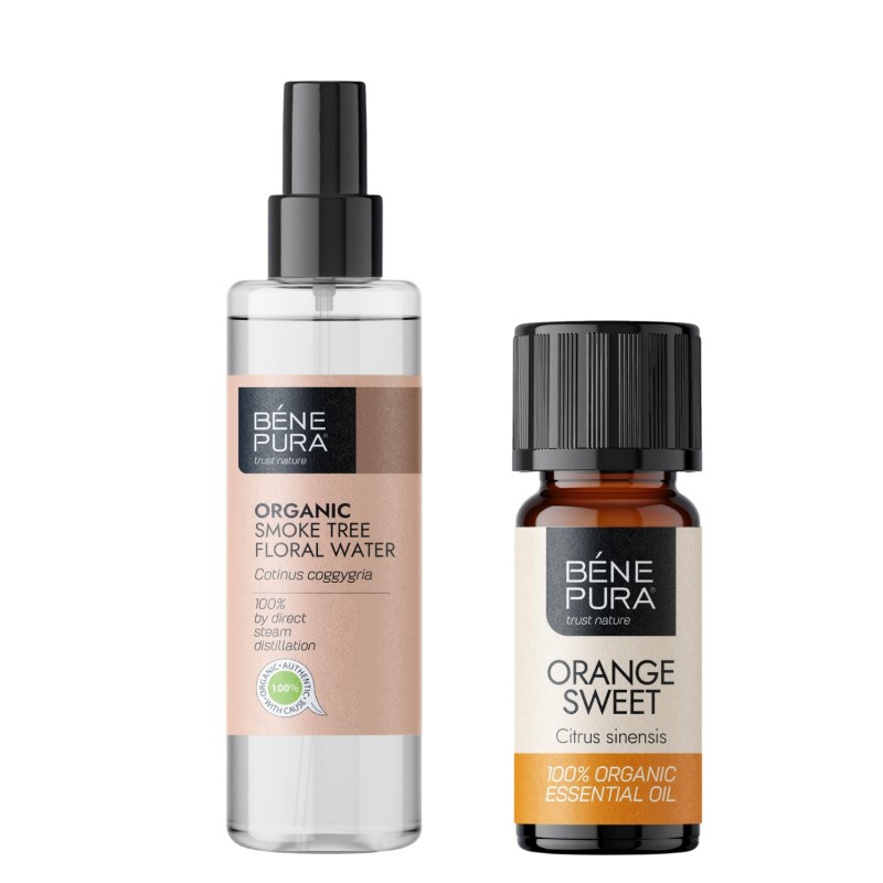 Bio Agua floral de Árbol de Humo y Bio Aceite esencial de Naranja Dulce - GMC