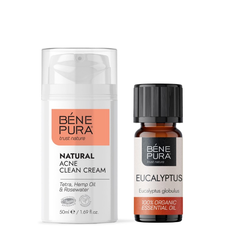 Crema Facial Anti-Acné y Bio Aceite esencial de Eucalipto Globulus - GMC