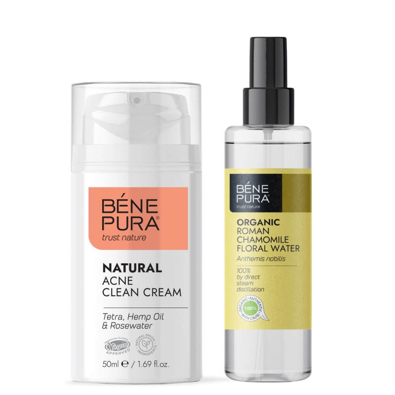 Crema Facial Anti-Acné y Bio Agua floral de Manzanilla Romana - GMC