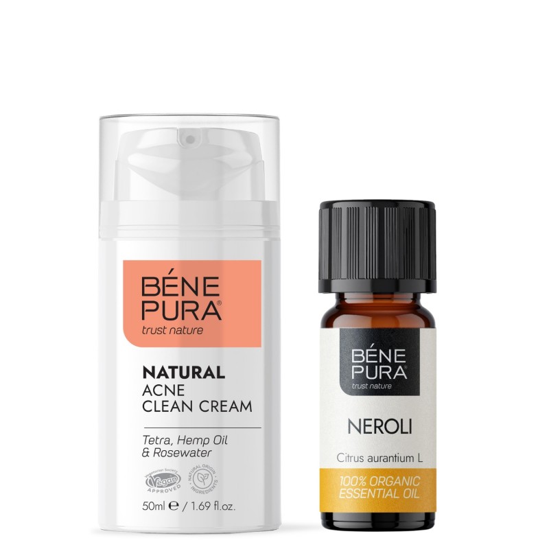 Crema Facial Anti-Acné y Bio Aceite esencial de Neroli