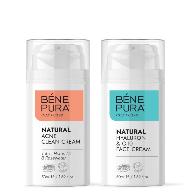 Crema Facial Anti-Acné y Crema Facial Hyaluron & Q10 - GMC