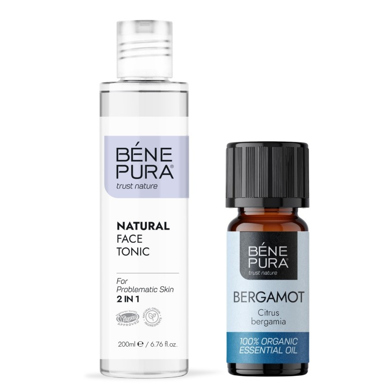Tónico Facial para Pieles Problemáticas y Bio Aceite esencial de Bergamota - GMC