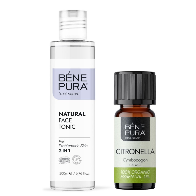 Tónico Facial para Pieles Problemáticas y Bio Aceite esencial de Citronela - GMC