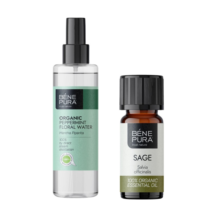 Bio Agua floral de Menta y Bio Aceite esencial de Salvia - GMC