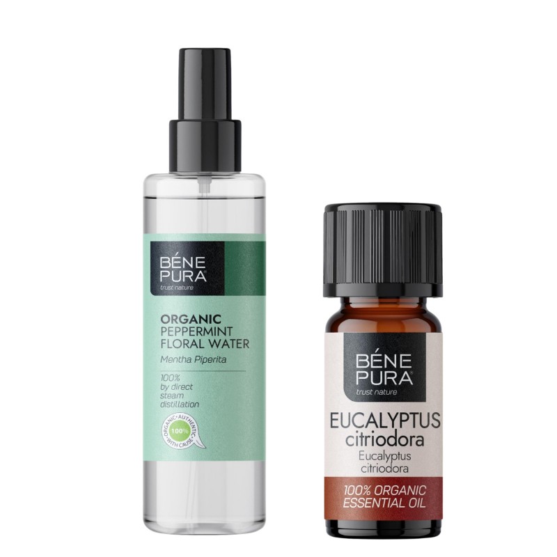 Bio Agua floral de Menta y Bio Aceite esencial de Eucalipto Citriodora - GMC