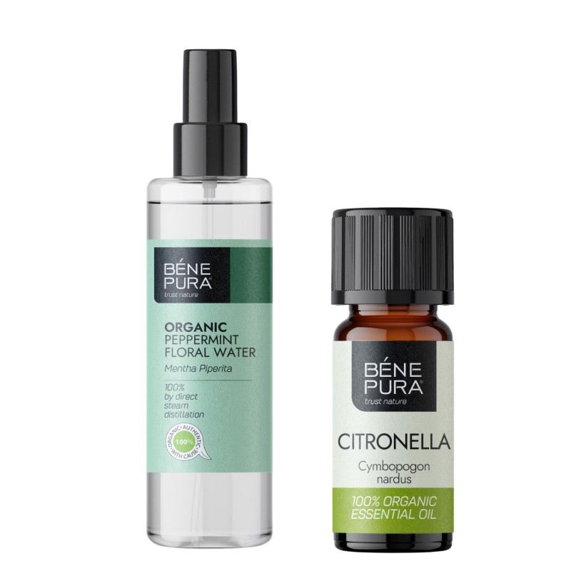Bio Agua floral de Menta y Bio Aceite esencial de Citronela - GMC