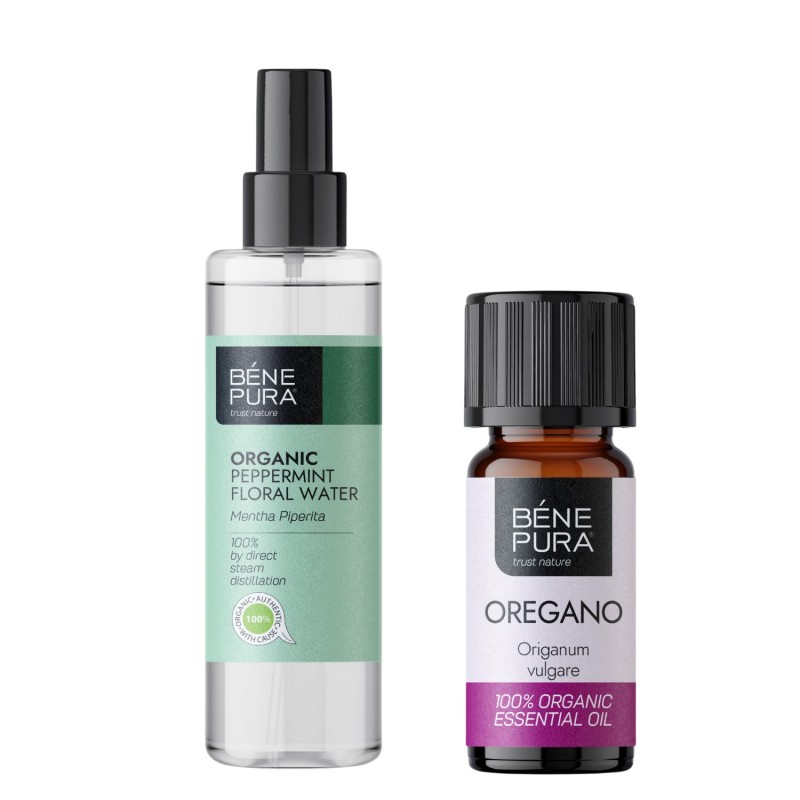 Bio Agua floral de Menta y Bio Aceite esencial de Orégano - GMC