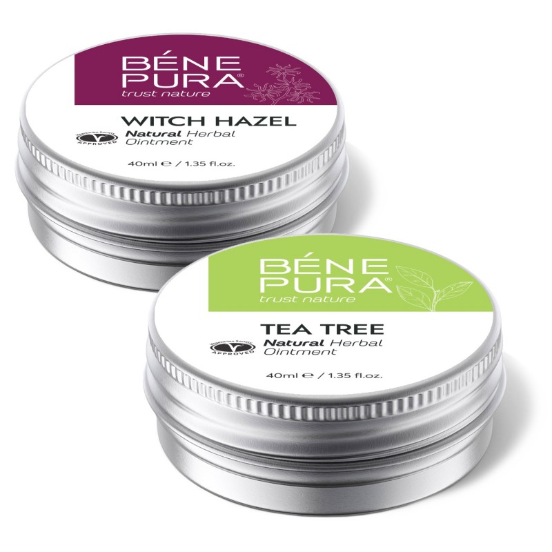 Pomada para Hemorroides con Hamamelis y Pomada para irritaciones de la piel con Árbol de Té - GMC
