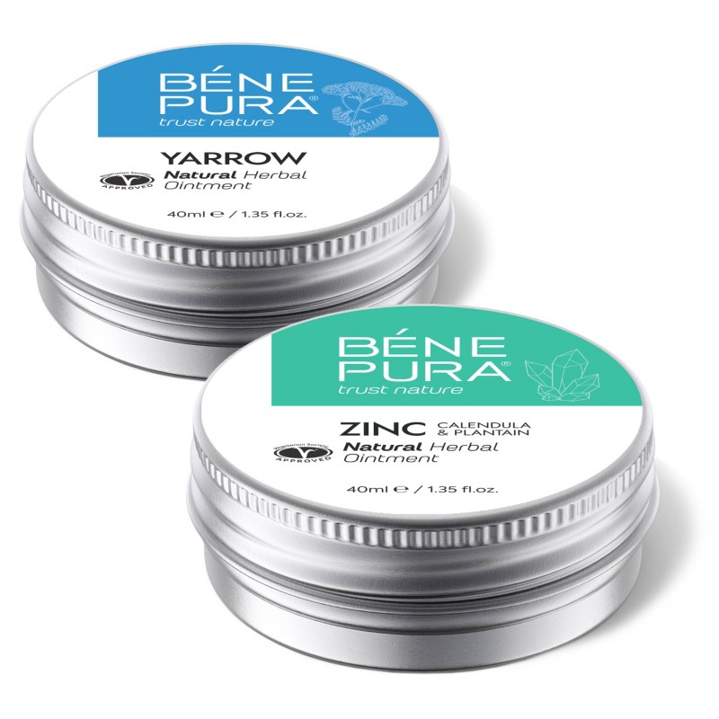 Pomada para Hemorroides con Milenrama blanca y Pomada para irritaciones de la piel con Óxido de Zinc - GMC