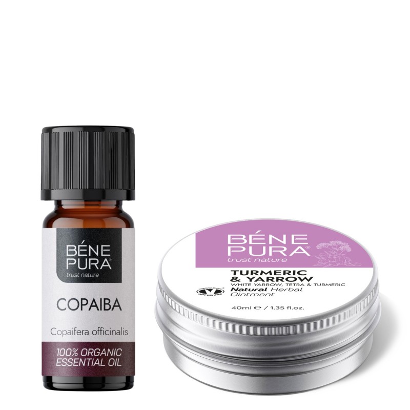 Pomada para Hemorroides con Milenrama Blanca, Tetra y Cúrcuma y Bio Aceite esencial de Copaiba - GMC