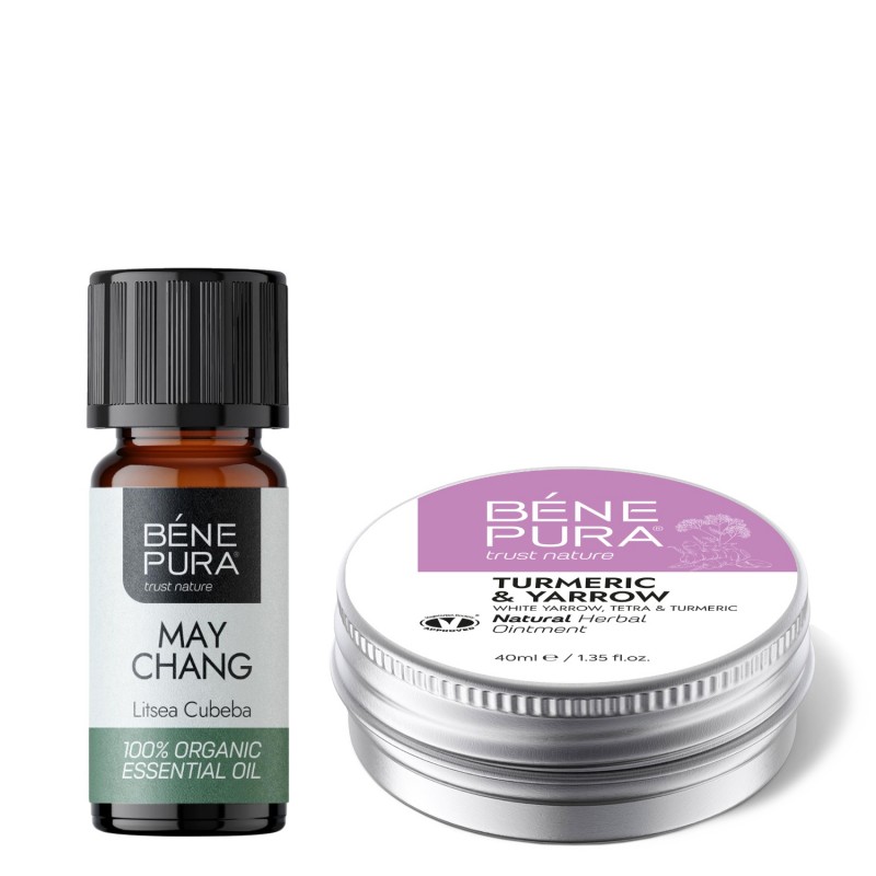 Pomada para Hemorroides con Milenrama Blanca, Tetra y Cúrcuma y Bio Aceite esencial de Litsea Cubeba - GMC