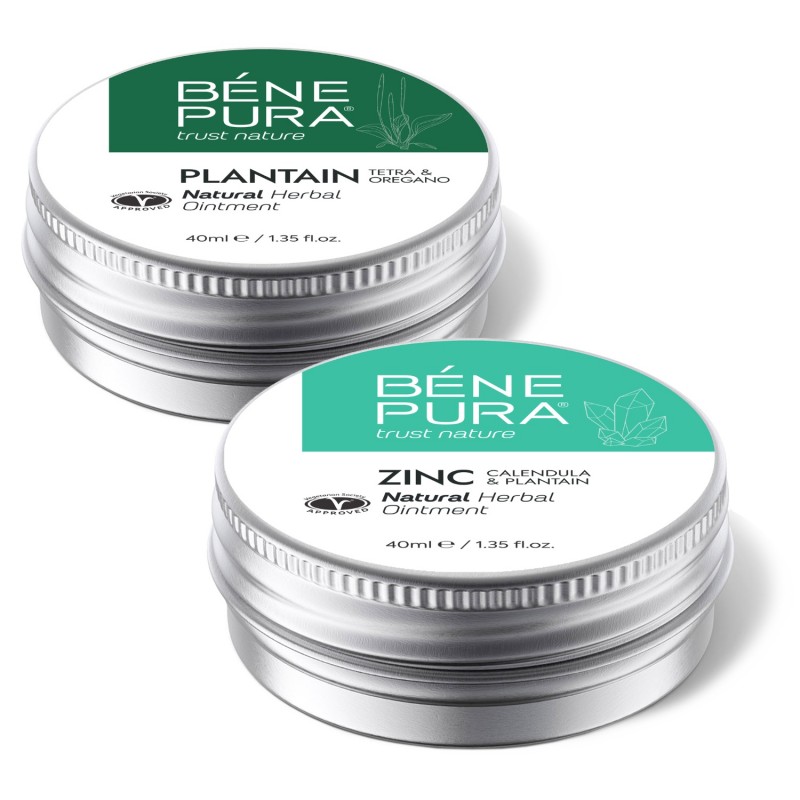 Pomada para irritaciones de la piel con Llantén y Pomada para irritaciones de la piel con Óxido de Zinc - Comparaci&oacute;n de Producto
