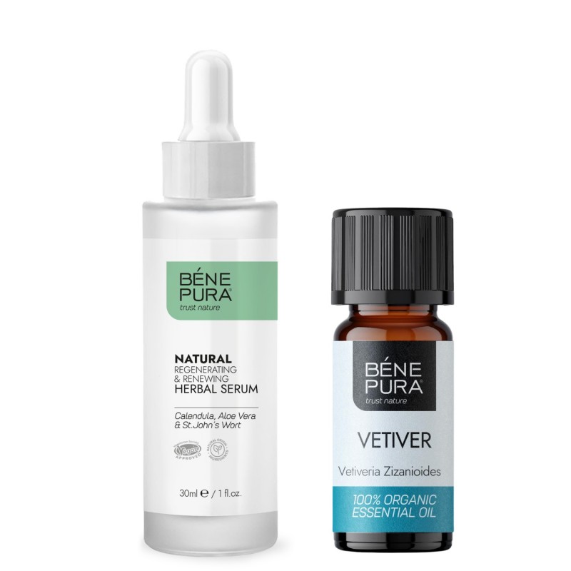 Sérum Facial Regenerador y Bio Aceite esencial de Vetiver - GMC