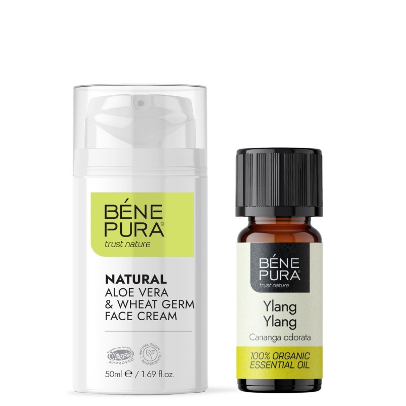 Crema Facial Aloe Vera y Bio Aceite esencial de Ylang Ylang - GMC