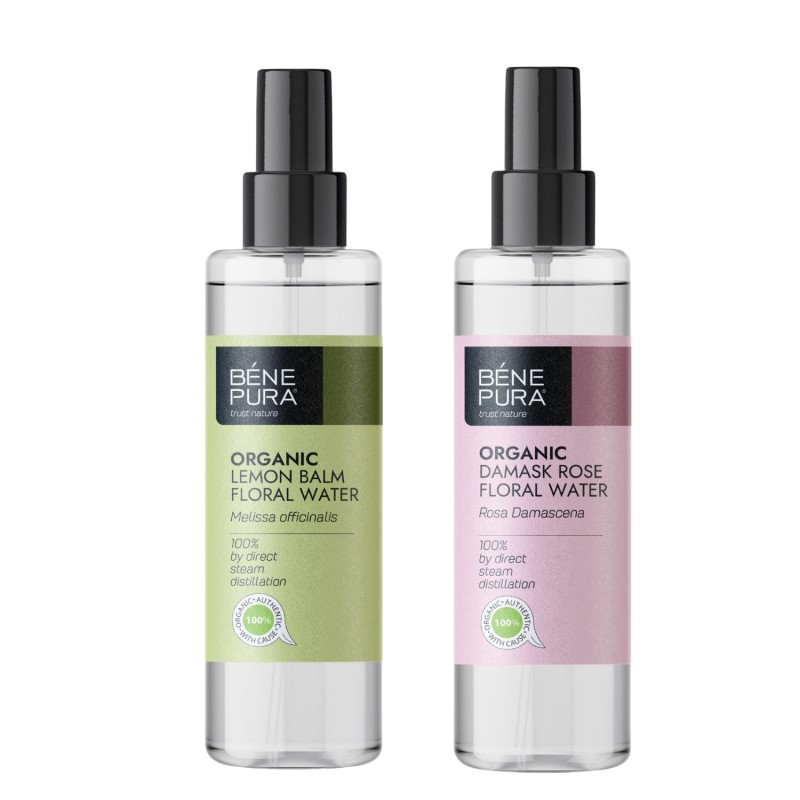 Bio Agua floral de Toronjil y Bio Agua floral de Rosa Damascena - GMC