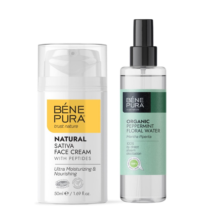 Crema Facial Hidratante y Bio Agua floral de Menta - GMC