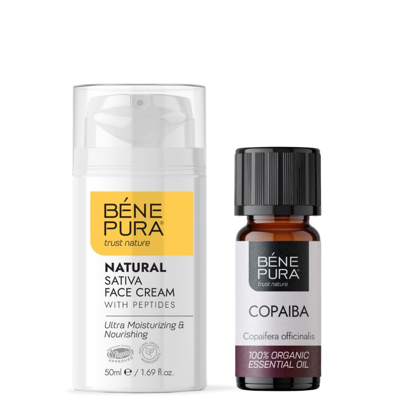 Crema Facial Hidratante y Bio Aceite esencial de Copaiba - GMC