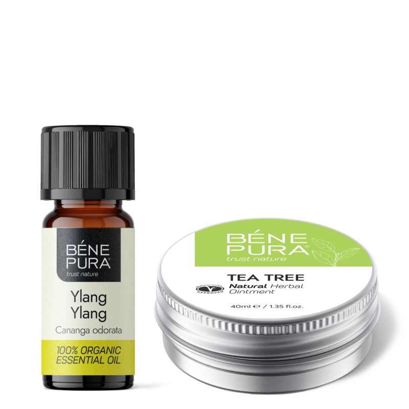 Pomada para irritaciones de la piel con Árbol de Té y Bio Aceite esencial de Ylang Ylang - GMC