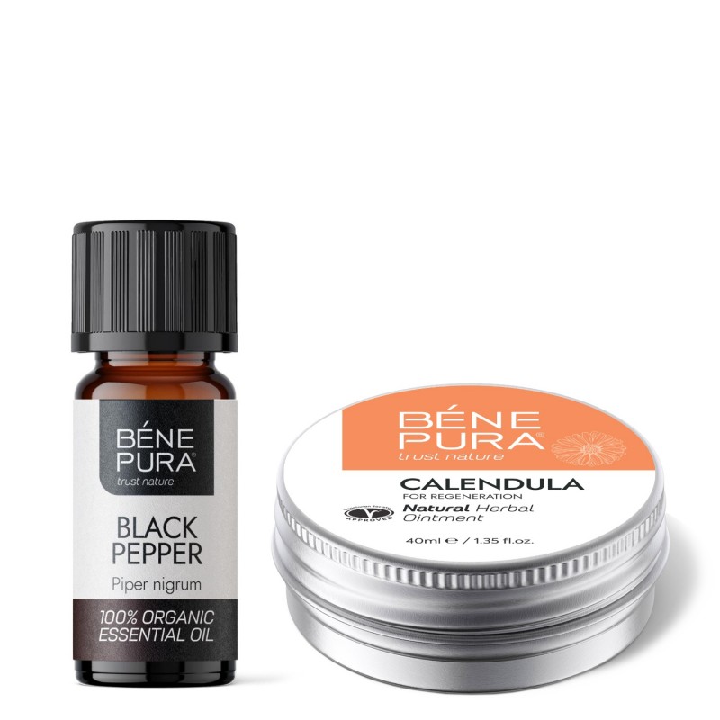 Pomada para Quemaduras y Heridas con Caléndula y Bio Aceite esencial de Pimienta Negra - GMC