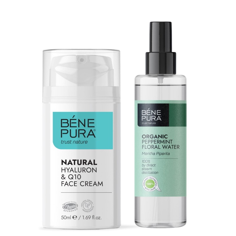 Crema Facial Hyaluron & Q10 y Bio Agua floral de Menta - GMC