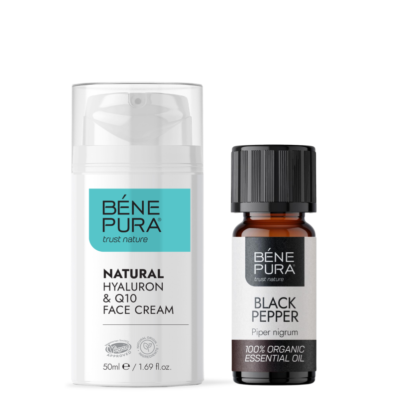 Crema Facial Hyaluron & Q10 y Bio Aceite esencial de Pimienta Negra - Todos los productos