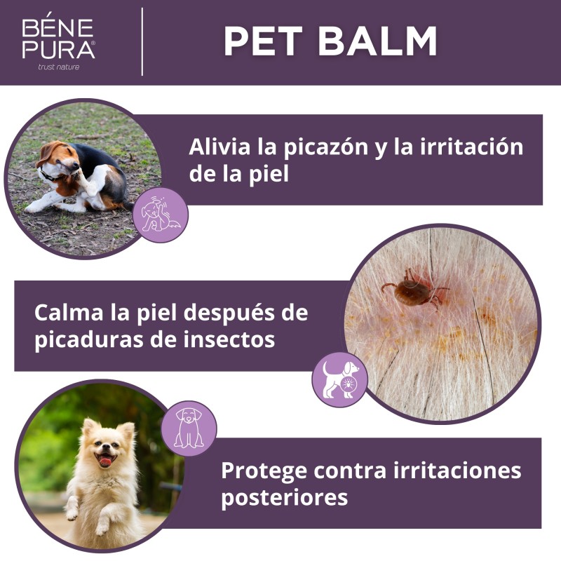3x Bálsamo Anti-Irritación para Mascotas con Llantén - 40ml