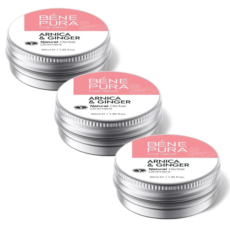 3x Pomada para Moretones y Músculos con Árnica y Jengibre - 40ml
