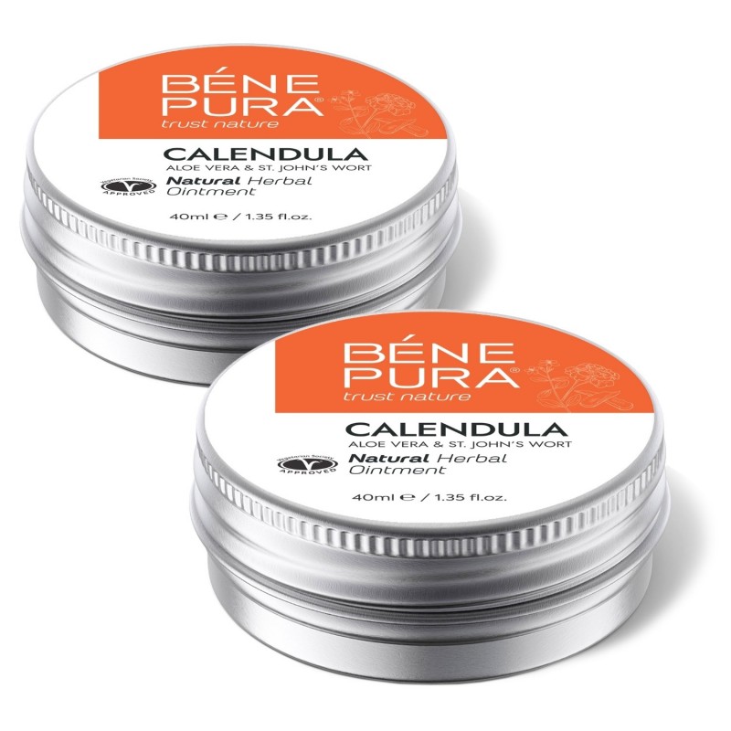 2x Pomada para Quemaduras y Heridas con Caléndula, Aloe Vera y Hierba de San Juan - 40ml - 
