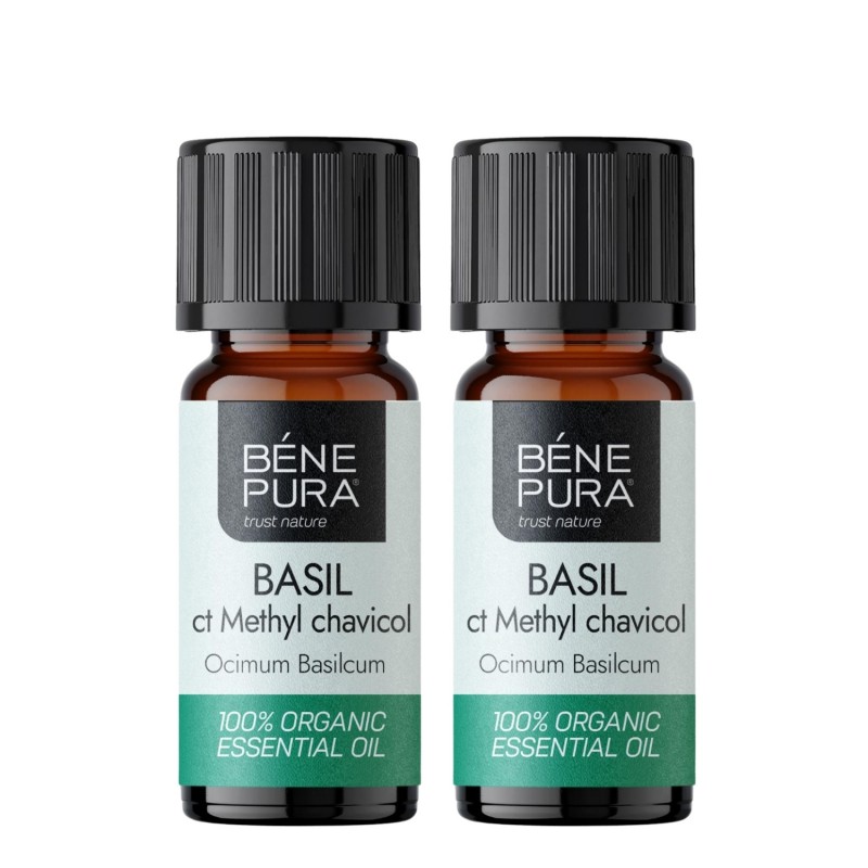2x Bio Aceite esencial de Albahaca - 5ml - Aceites esenciales