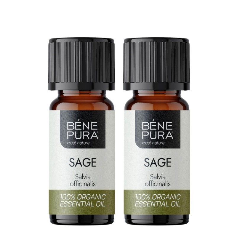 2x Bio Aceite esencial de Salvia - 10ml