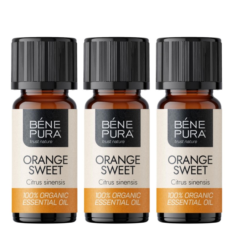 3x Bio Aceite esencial de Naranja Dulce - 10ml