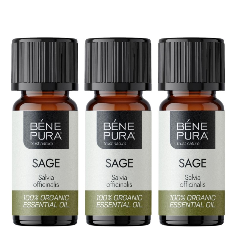 3x Bio Aceite esencial de Salvia - 10ml