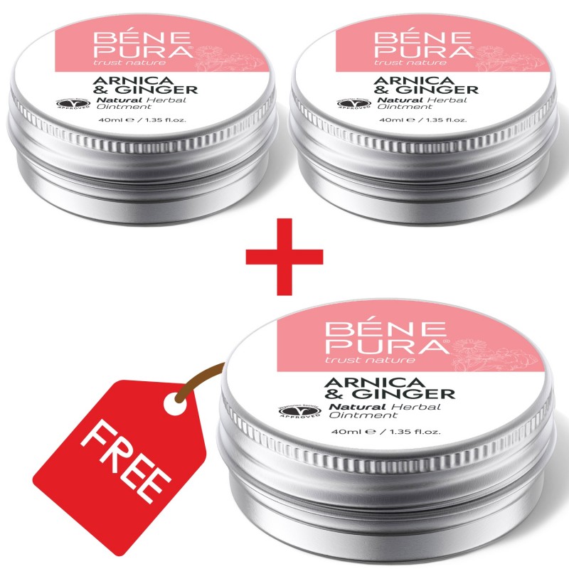 3x Pomada para Moretones y Músculos con Árnica y Jengibre - 40ml - Comparaci&oacute;n de Producto